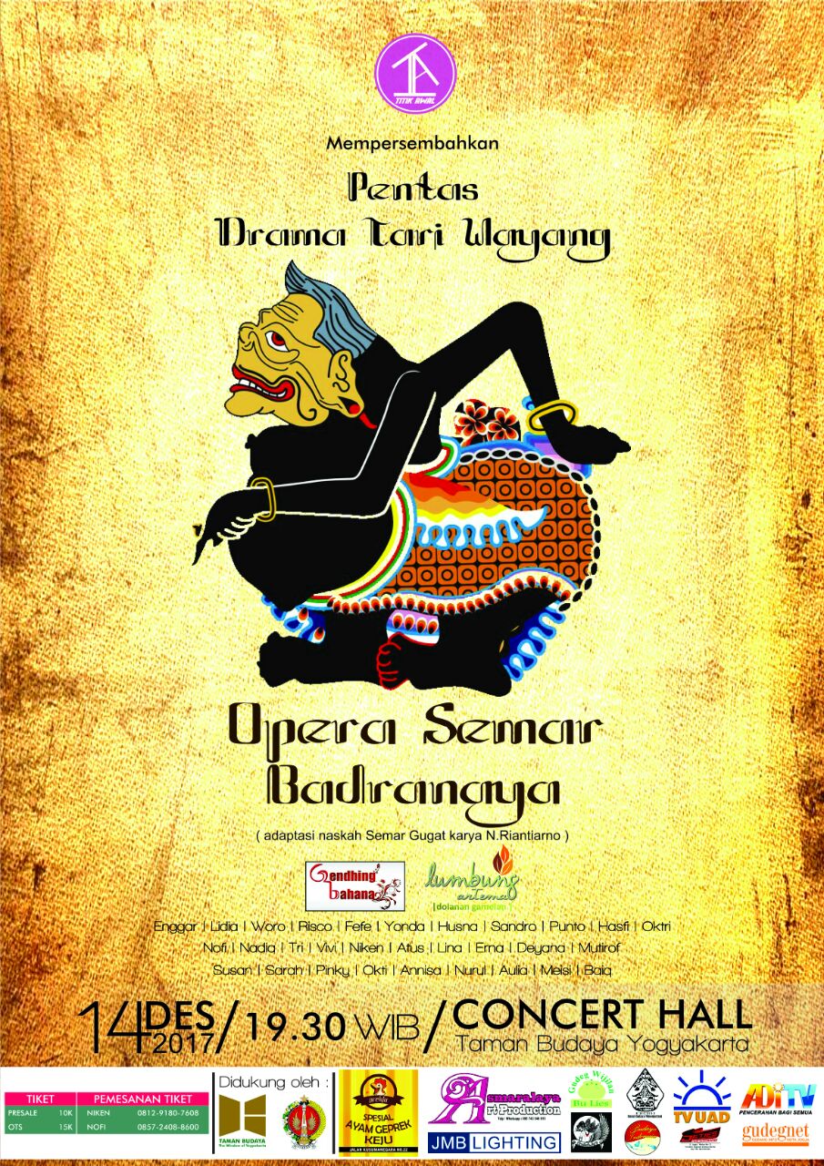 Teater | Opera Semar Badranaya | Teater Titik Awal