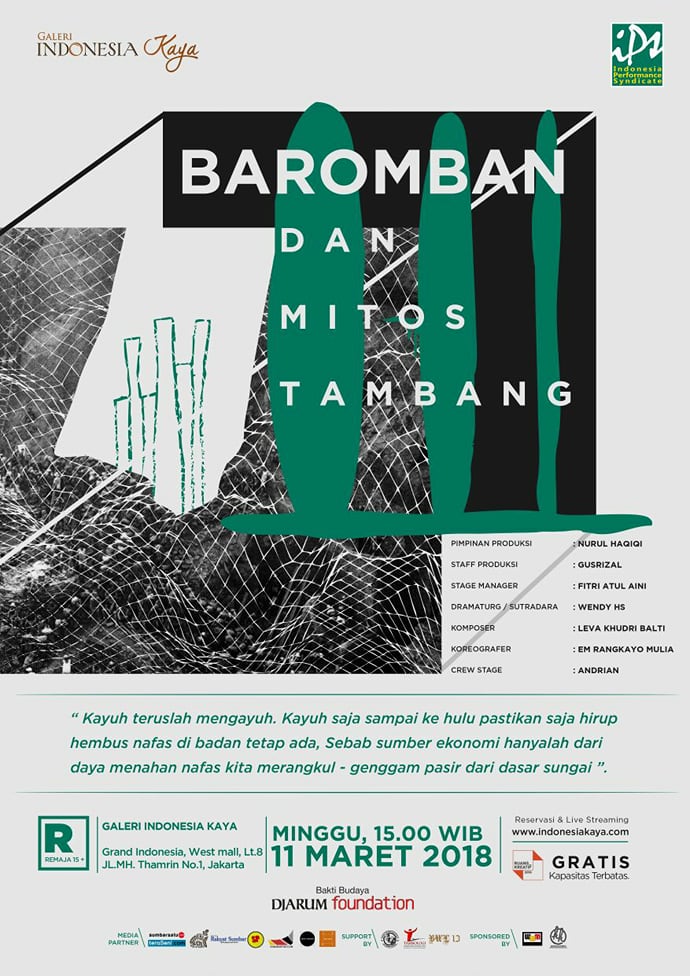 event media patner | Teater | Baromban dan Mitos Tambang | Indonesia Performance Syndicate