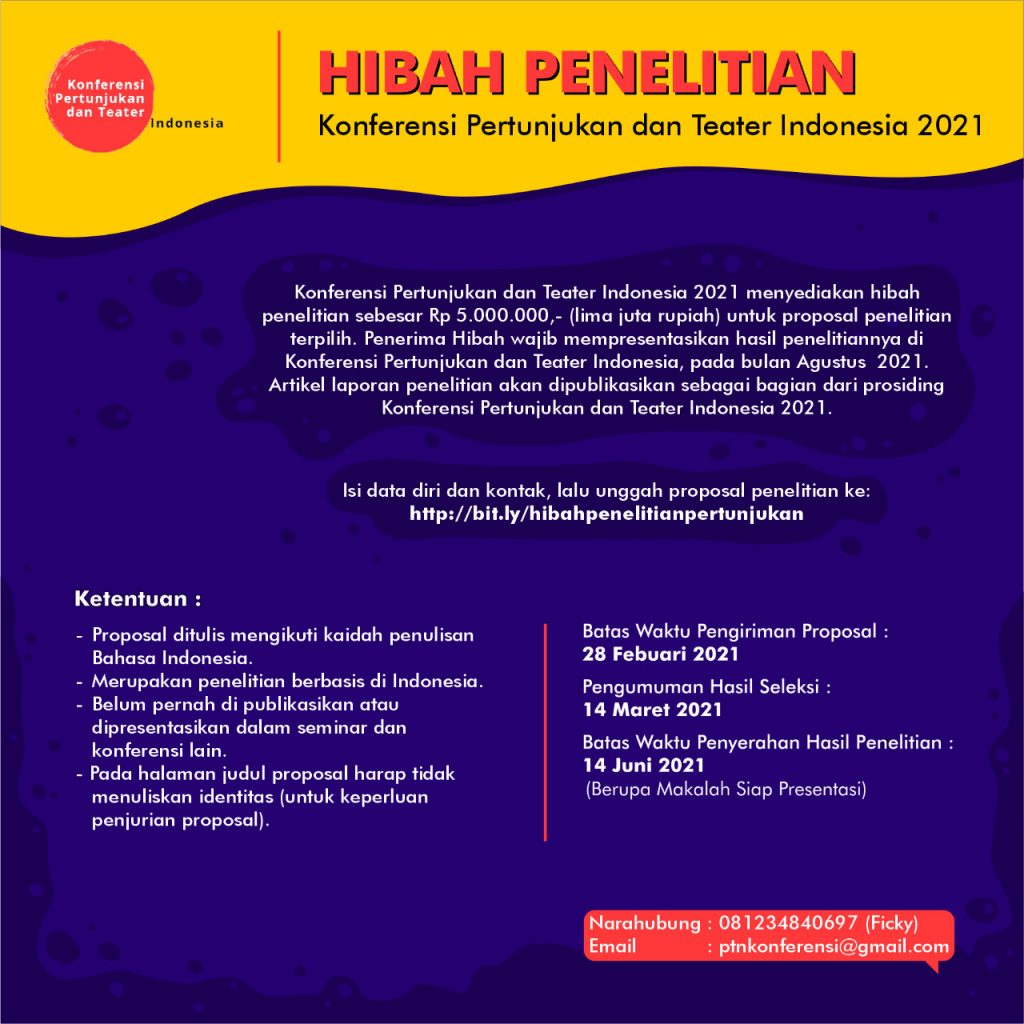 Hibah Penelitian Pertunjukan