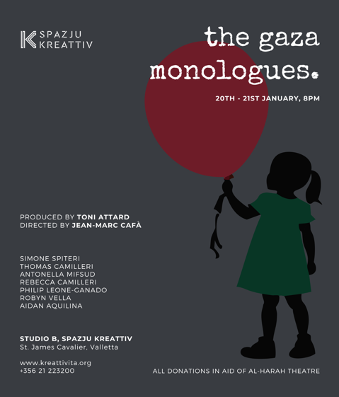 gaza monolog | MANA SOLIDARITAS SENIMAN TEATER UNTUK GAZA?