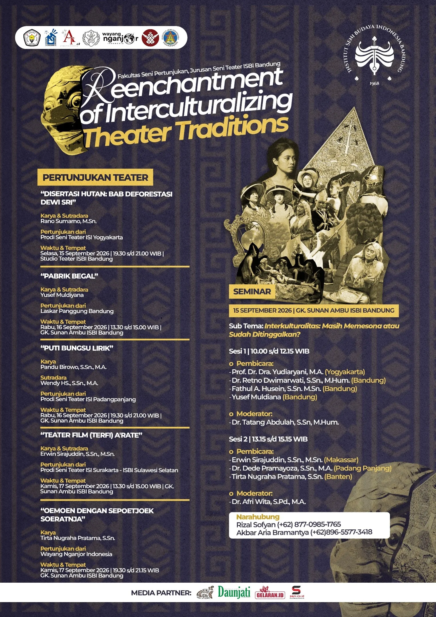 Reenchantment of Interculturalizing Theatre Tradistions - ISBI Bandung